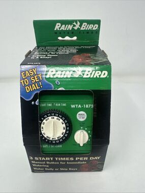 Rain Bird Water Timer Controllers Model WTA-1875 New in Box 3 Start Times